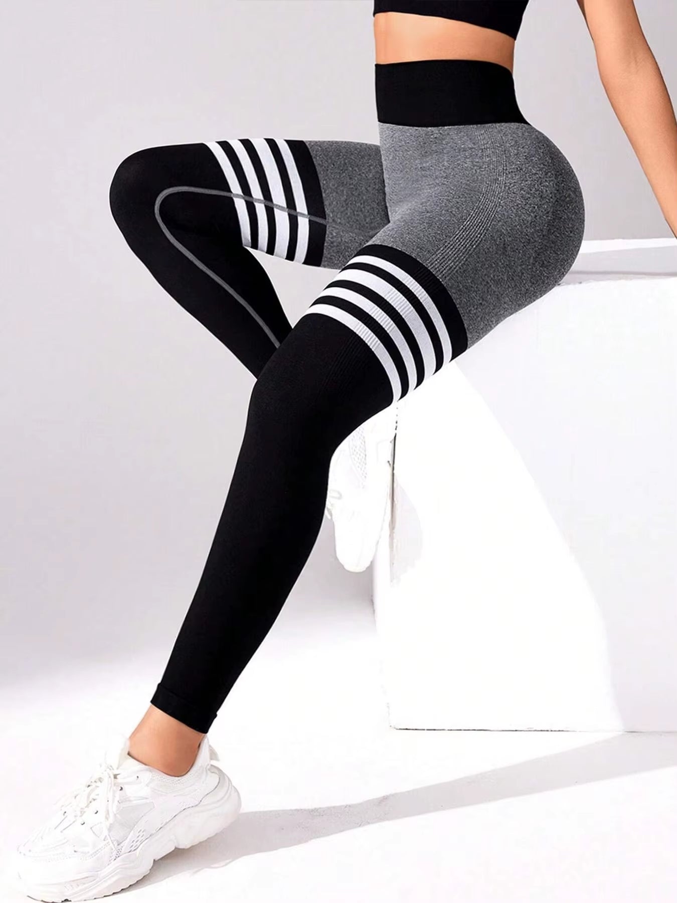 2024 Women'S High V Waist Yoga Leggings Letter Gym Wear Seamless High Stretchy Butt Lifting Breathable Sports Pants for Mejur